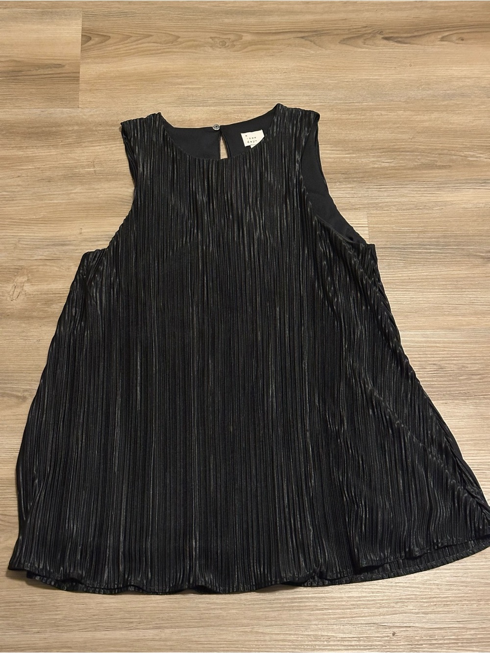 a new day Black Pleated Sleeveless top